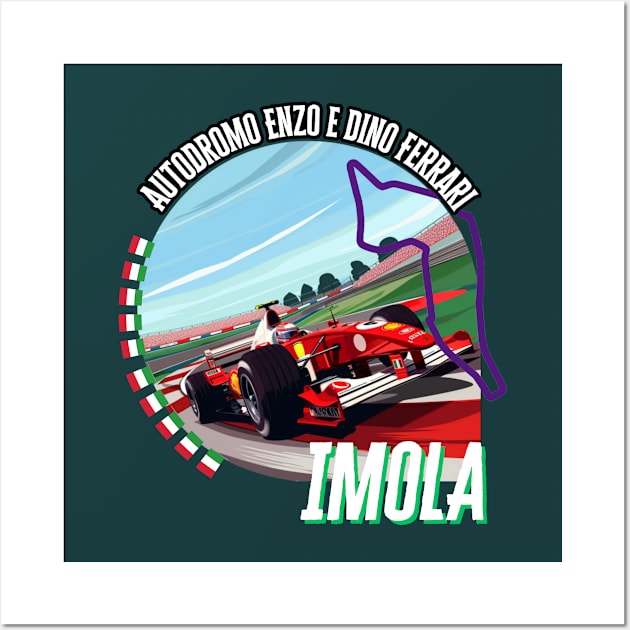 IMOLA, emilia romagna grand prix, ITALIAN GP, Autodromo Enzo e Dino Ferrari Wall Art by Pattyld